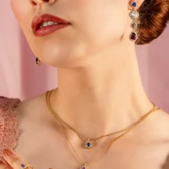 Lily And Rose Laurie Halsband Guld – Sapphire (41145)