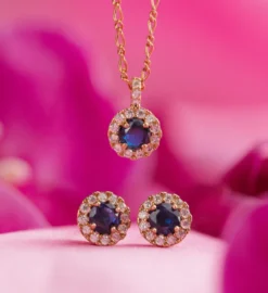 Lily And Rose Laurie Örhängen Guld – Sapphire (66014)