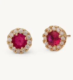 Lily And Rose Laurie Örhängen Guld – Pink Ruby (66015)