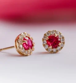 Lily And Rose Laurie Örhängen Guld – Pink Ruby (66015)