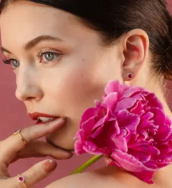 Lily And Rose Laurie Örhängen Guld – Pink Ruby (66015)