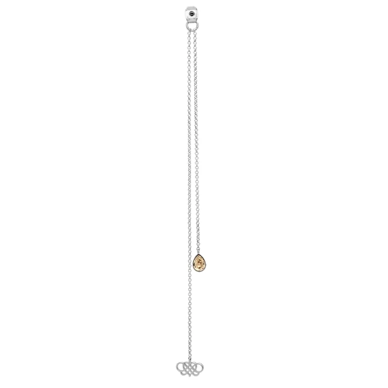 Lily And Rose Logo Chain Drop Crystal (Silver) 20101