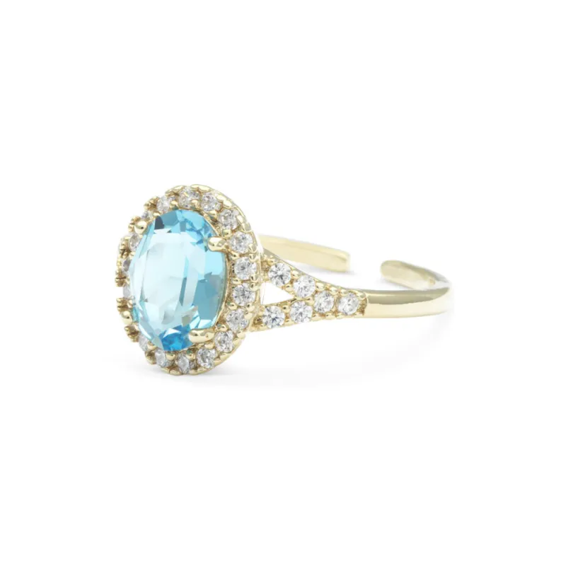 Lily And Rose Luna Ring – Aquamarine (Guld) 30671