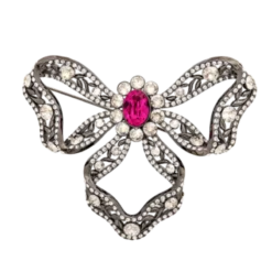 Lily And Rose Marie Antoinette Brooch – Fuschia 70291