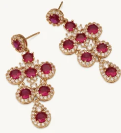 Lily And Rose Miss Ophelia Örhängen Guld – Pink Ruby (62238)
