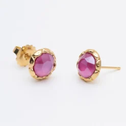 Lily And Rose Miss Victoria Stud Örhängen Guld – Peony pink