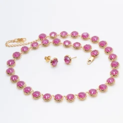Lily And Rose Miss Victoria Stud Örhängen Guld – Peony pink