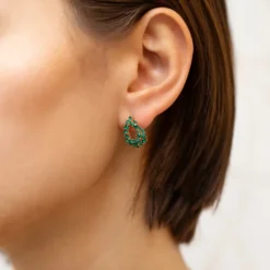 Lily And Rose Petite Alice Örhängen Guld – Emerald (261633)