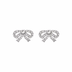 Lily And Rose Petite Antoniette Bow Örhängen – Crystal (Silver) 62582