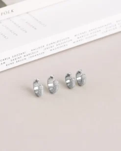Mockberg Beaded Örhängen Medium Silver