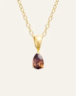 Halsband Mockberg Belle Guld – Coffee