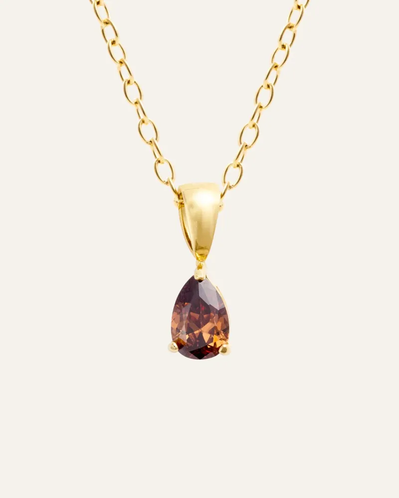 Halsband Mockberg Belle Guld – Coffee