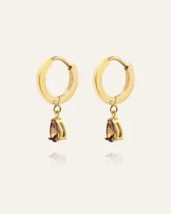 Mockberg Belle Hoops Örhängen Guld – Coffee
