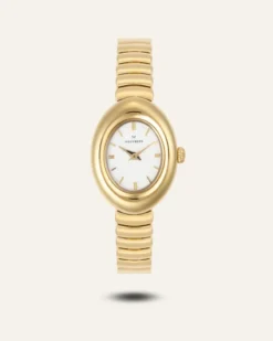Klockor Mockberg Belle Oval Klocka Guld MB1418