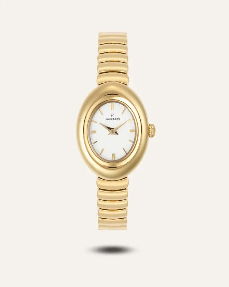 Klockor Mockberg Belle Oval Klocka Guld MB1418