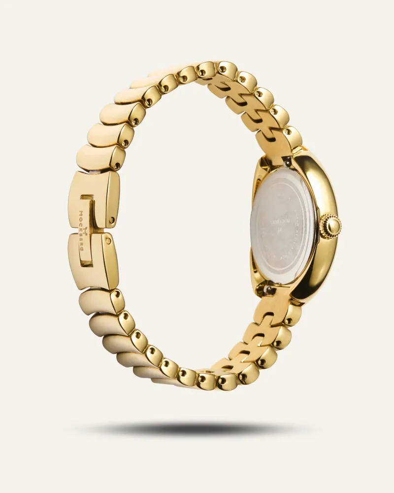 Klockor Mockberg Belle Oval Klocka Guld MB1418