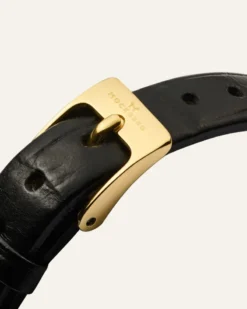 Klockor Mockberg Belle Oval Läder Klocka Guld MB1414