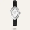 Klockor Mockberg Belle Oval Läder Klocka Silver MB1415