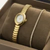 Klockor Mockberg Belle Oval Petite Combo Guld