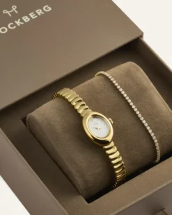 Klockor Mockberg Belle Oval Petite Combo Guld