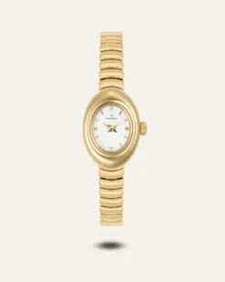 Klockor Mockberg Belle Oval Petite Klocka Guld MB1416