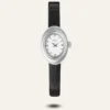 Klockor Mockberg Belle Oval Petite Läder Klocka Silver MB1413