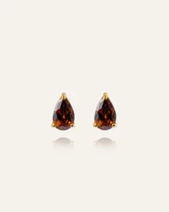 Mockberg Belle Studs Örhängen Small Guld – Coffee