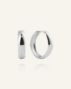 Mockberg Brave Large Hoops Örhängen Silver