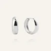 Mockberg Brave Medium Hoops Örhängen Silver