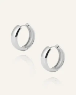 Mockberg Brave Medium Hoops Örhängen Silver