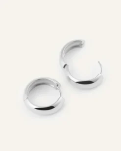 Mockberg Brave Medium Hoops Örhängen Silver
