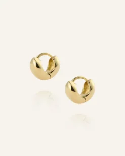 Mockberg Bulky Mini Huggies Örhängen Guld