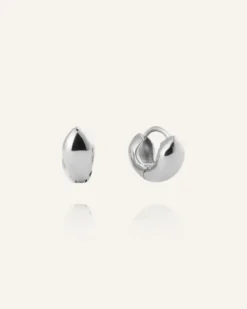 Mockberg Bulky Mini Huggies Örhängen Silver