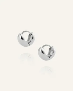 Mockberg Bulky Mini Huggies Örhängen Silver