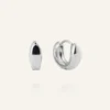 Mockberg Bulky Small Huggies Örhängen Silver