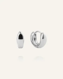 Mockberg Bulky Small Huggies Örhängen Silver