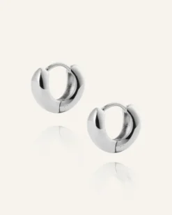 Mockberg Bulky Small Huggies Örhängen Silver
