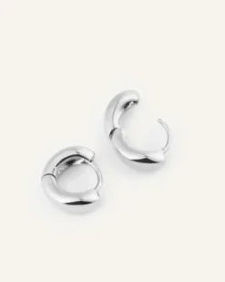 Mockberg Bulky Small Huggies Örhängen Silver