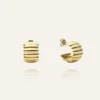 Mockberg Chic Ribbed Örhängen Guld