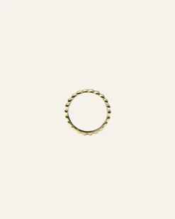 Mockberg Chic Ribbed Ring Guld