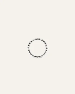 Mockberg Chic Ribbed Ring Silver