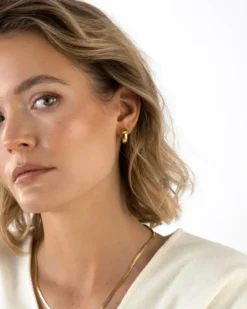 Mockberg Chunky Guld Medium Örhängen
