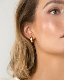 Mockberg Chunky Guld Medium Örhängen