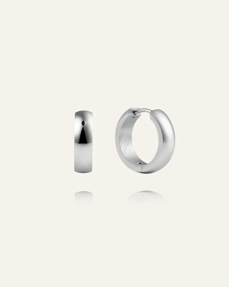 Mockberg Chunky Silver Large Örhänge