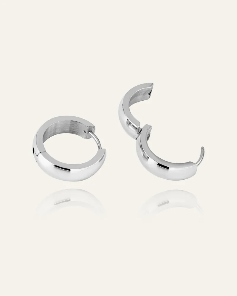 Mockberg Chunky Silver Large Örhänge