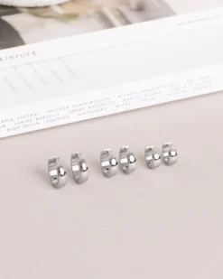 Mockberg Chunky Silver Large Örhänge