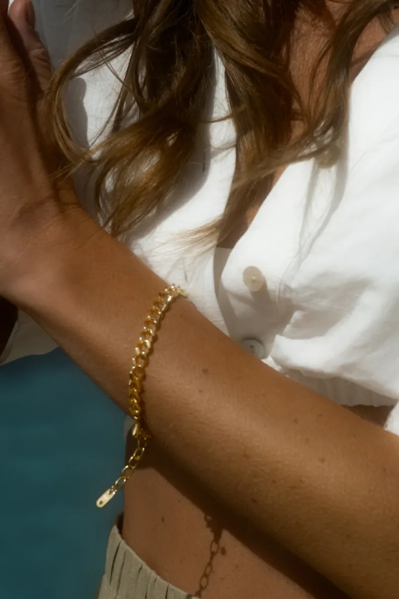 Armband Mockberg Curb Chain Guld
