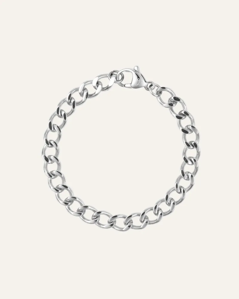 Armband Mockberg Curb Chain Silver
