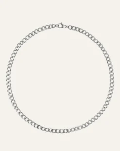 Halsband Mockberg Curb Kedje Silver