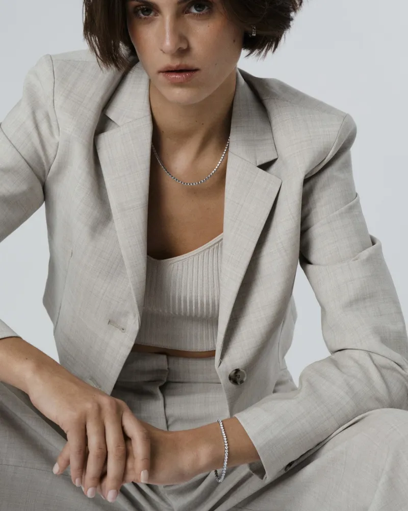 Halsband Mockberg Curb Kedje Silver